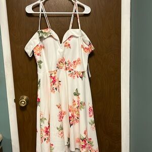 NWT Premier Amour white floral dress size 14